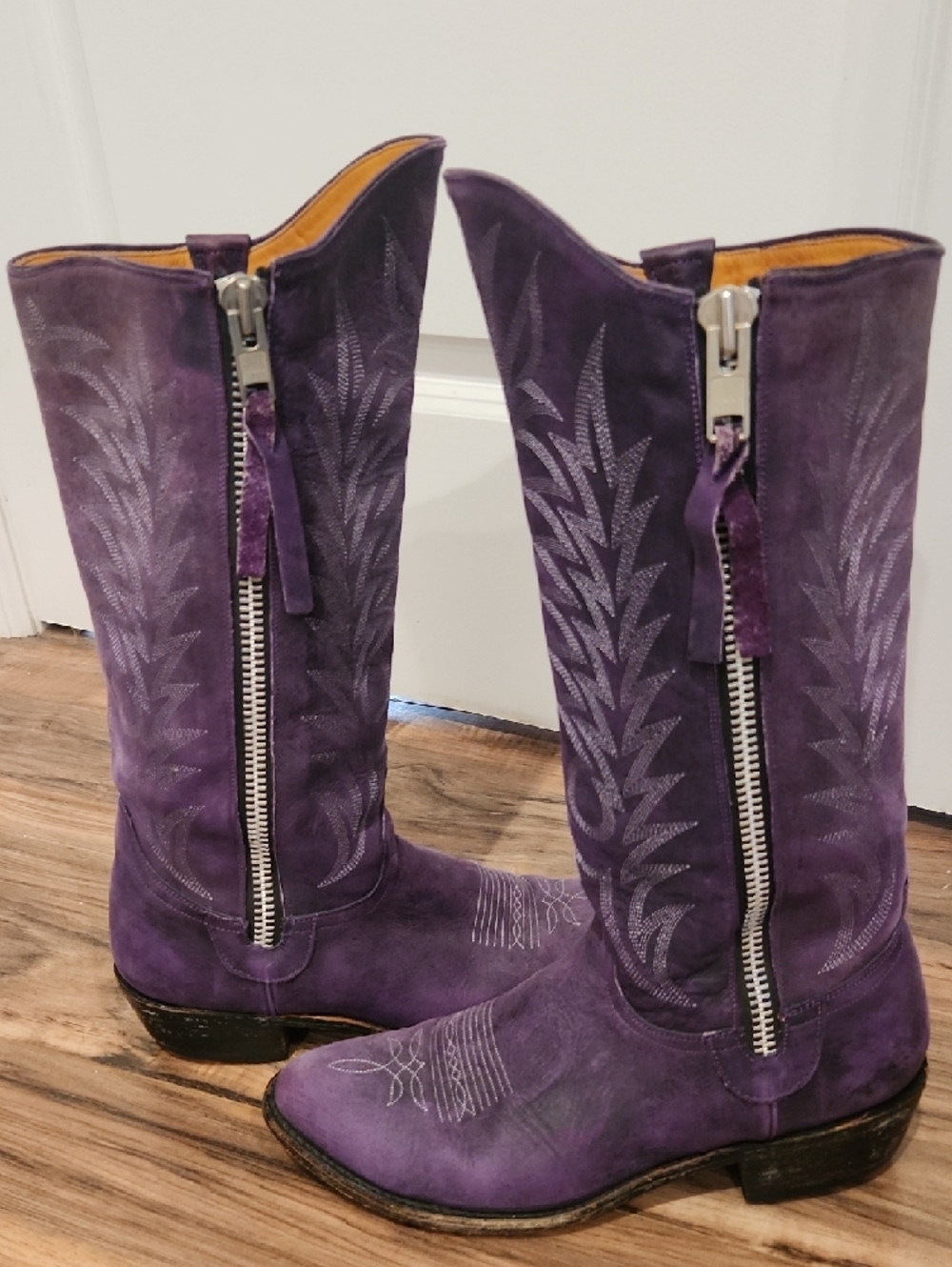 Old Gringo Purple  Embroidered Cowgirl Western Heeled Boots RAZZMATAZ